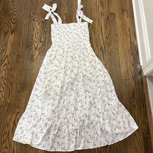 Amazon White and Pink Floral Maxi Dress